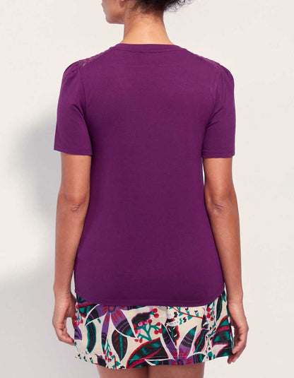Tee shirt dentelle Ecovero FLORES