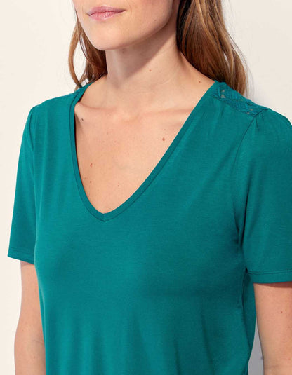 Tee shirt dentelle Ecovero FLORES