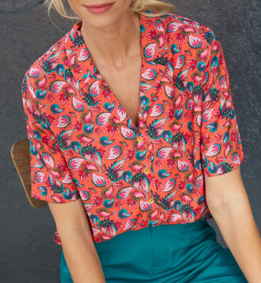 Chemise imprimée pyjama fluide Ecovero KENDAH