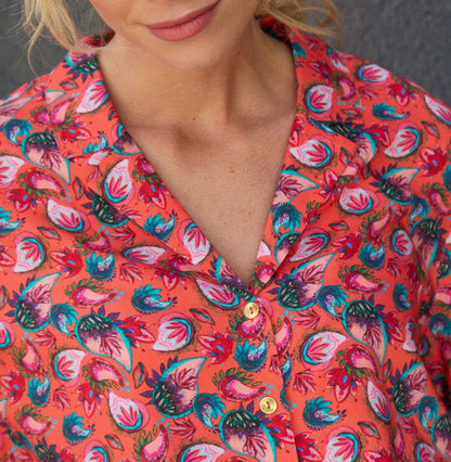 Chemise imprimée pyjama fluide Ecovero KENDAH