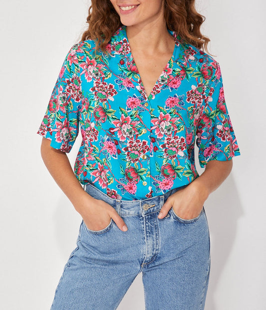 Chemise imprimée pyjama fluide Ecovero KENDAH