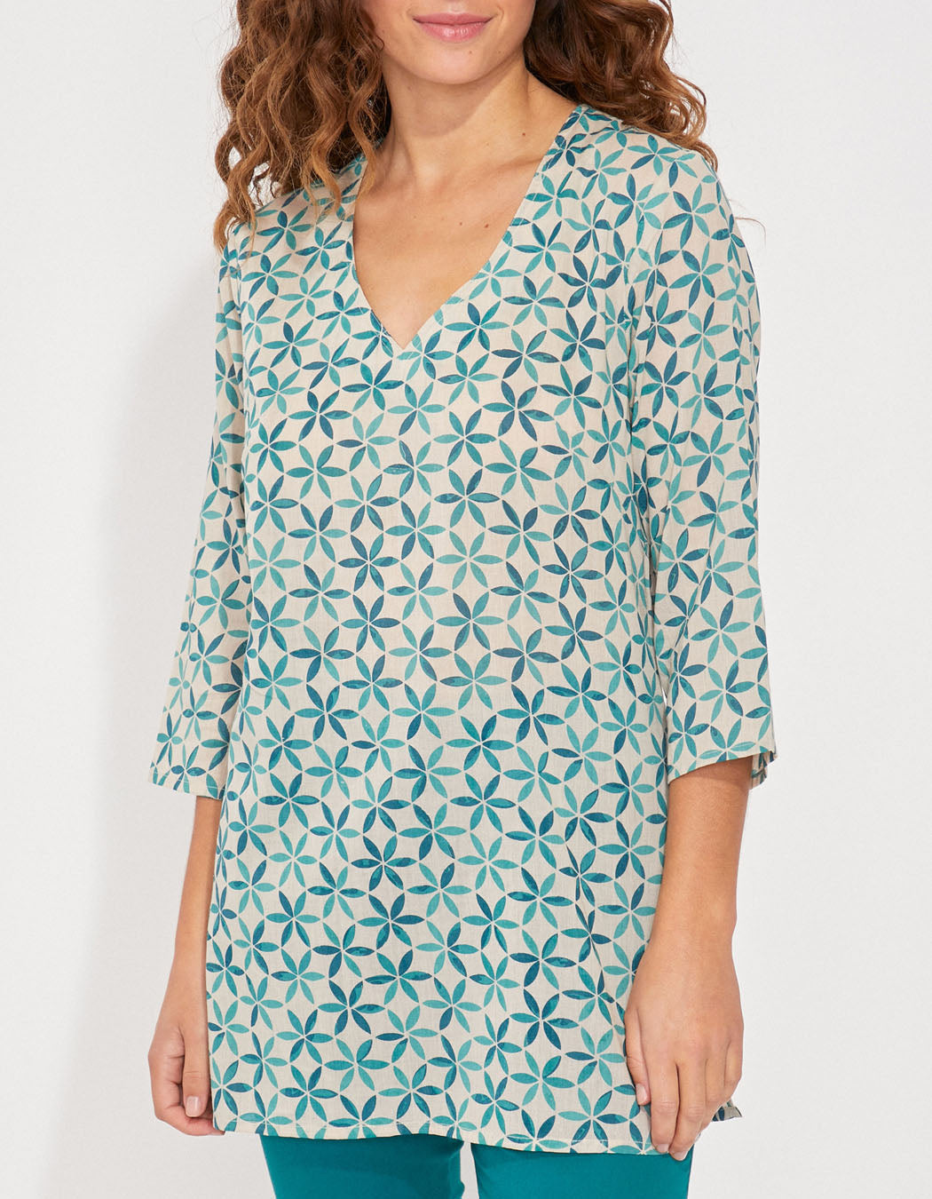 Tunique imprimée voile de coton bio LAURIE