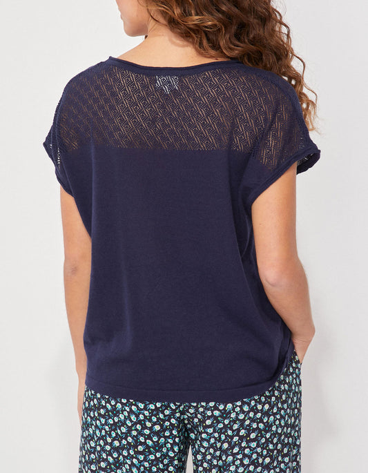 Top coton ajouré maille MANTRAS