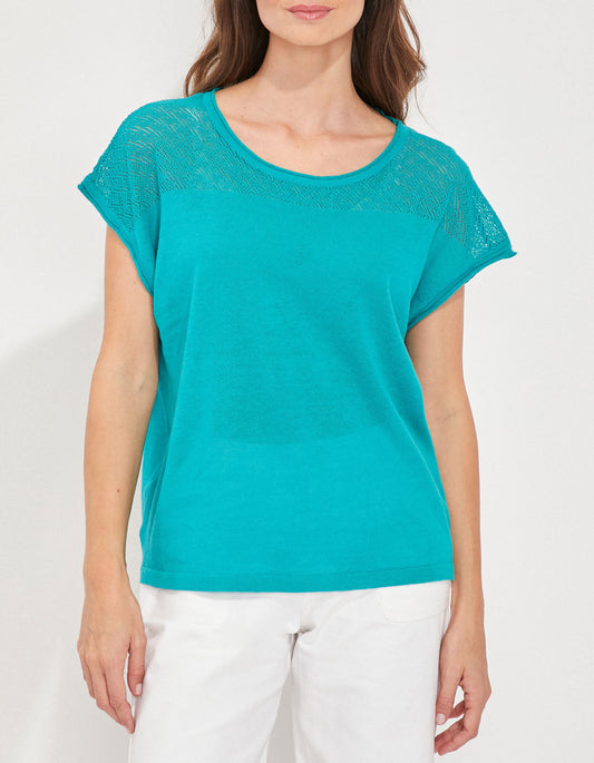 Top coton ajouré maille MANTRAS