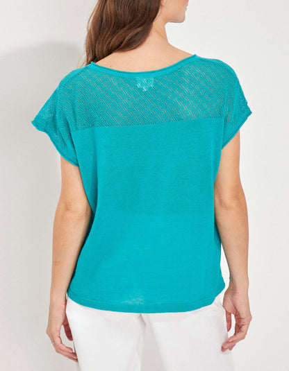Top coton ajouré maille MANTRAS