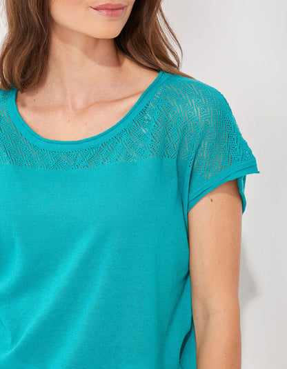 Top coton ajouré maille MANTRAS
