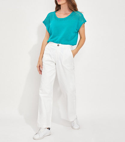 Top coton ajouré maille MANTRAS