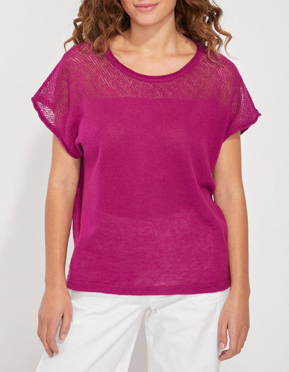 Top coton ajouré maille MANTRAS