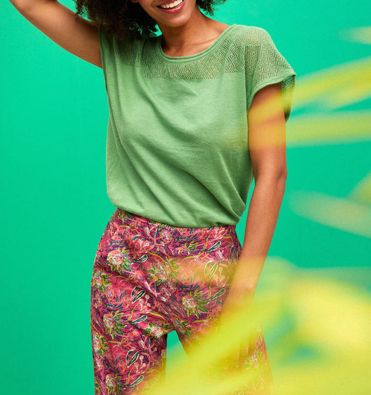 Top coton ajouré maille MANTRAS