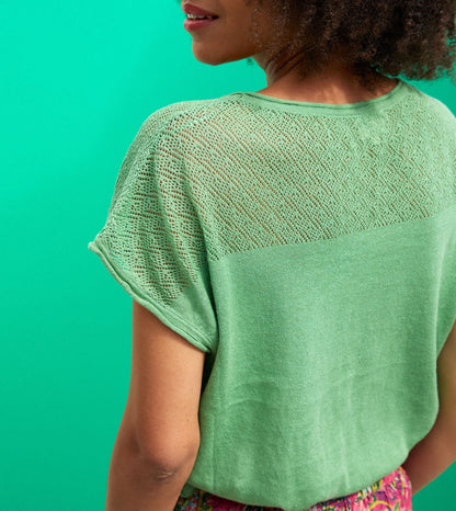 Top coton ajouré maille MANTRAS