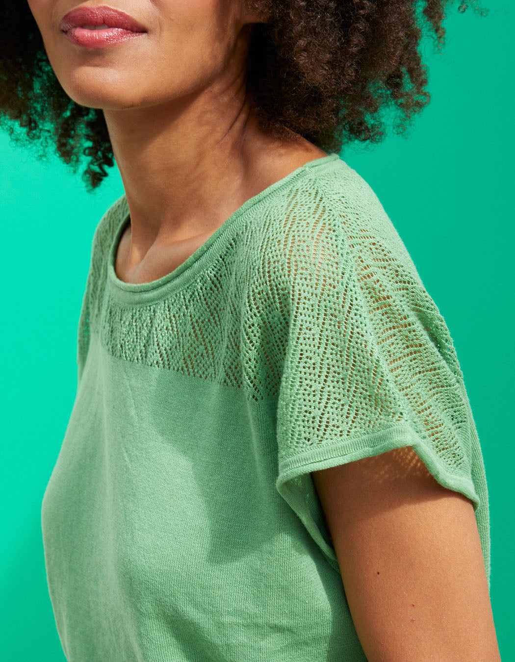 Top coton ajouré maille MANTRAS