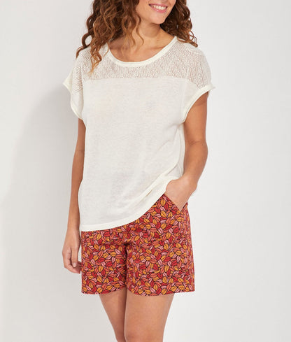 Top coton ajouré maille MANTRAS