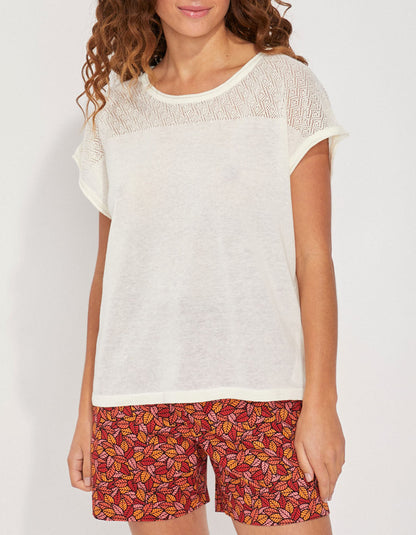 Top coton ajouré maille MANTRAS