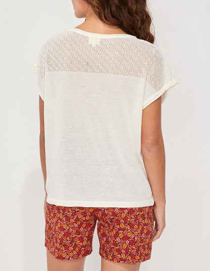 Top coton ajouré maille MANTRAS