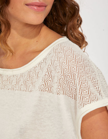 Top coton ajouré maille MANTRAS