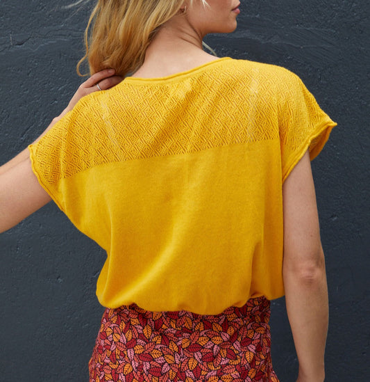 Top coton ajouré maille MANTRAS