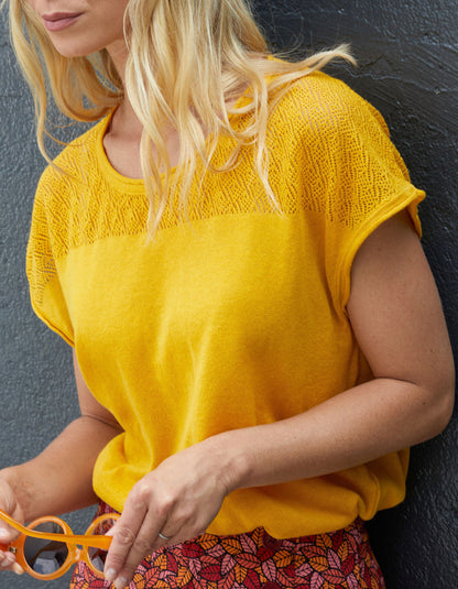 Top coton ajouré maille MANTRAS