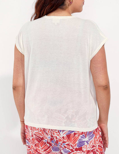 Tee-shirt col V imprimé SUMATRA
