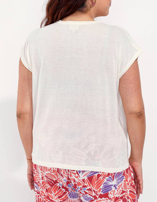 Tee-shirt col V imprimé SUMATRA