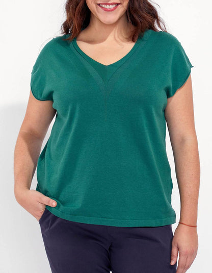 Tee-shirt col V imprimé SUMATRA
