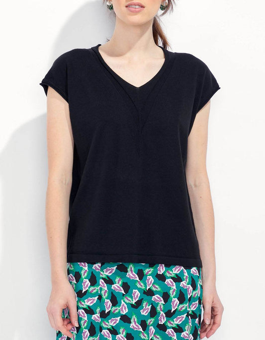 Tee-shirt col V imprimé SUMATRA