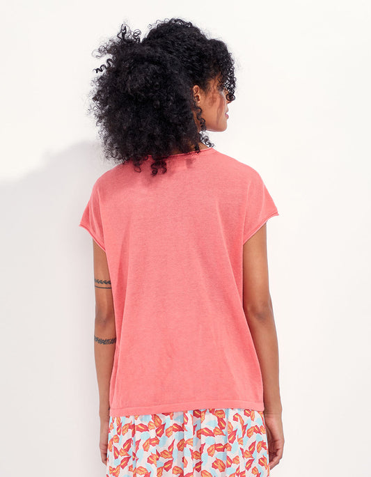 Tee-shirt col V imprimé SUMATRA