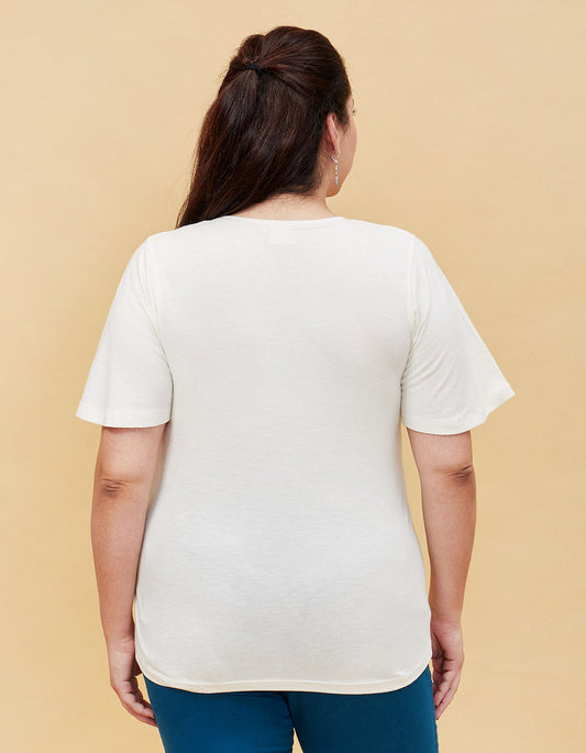 T-shirt coton bio manches papillon Telly | 36 au 56