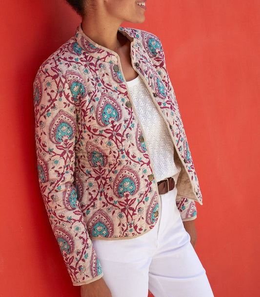 Veste imprimée matelassée coton bio ANETO