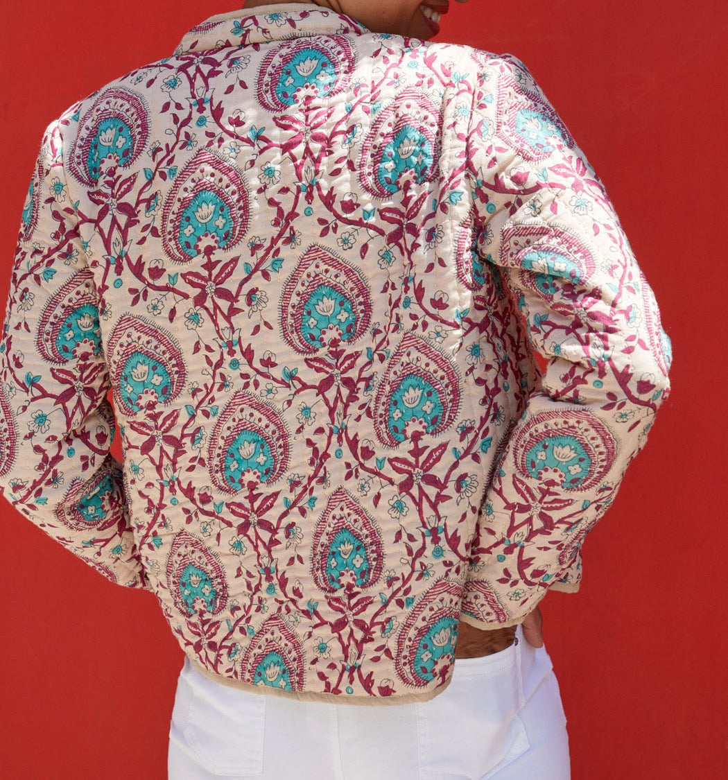 Veste imprimée matelassée coton bio ANETO