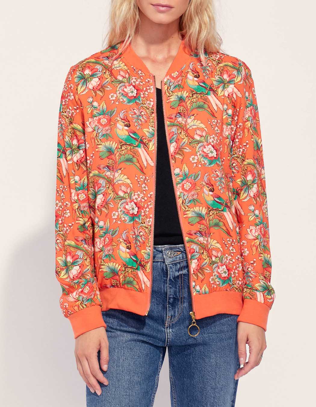 Veste teddy imprimée zippée ONEIDA