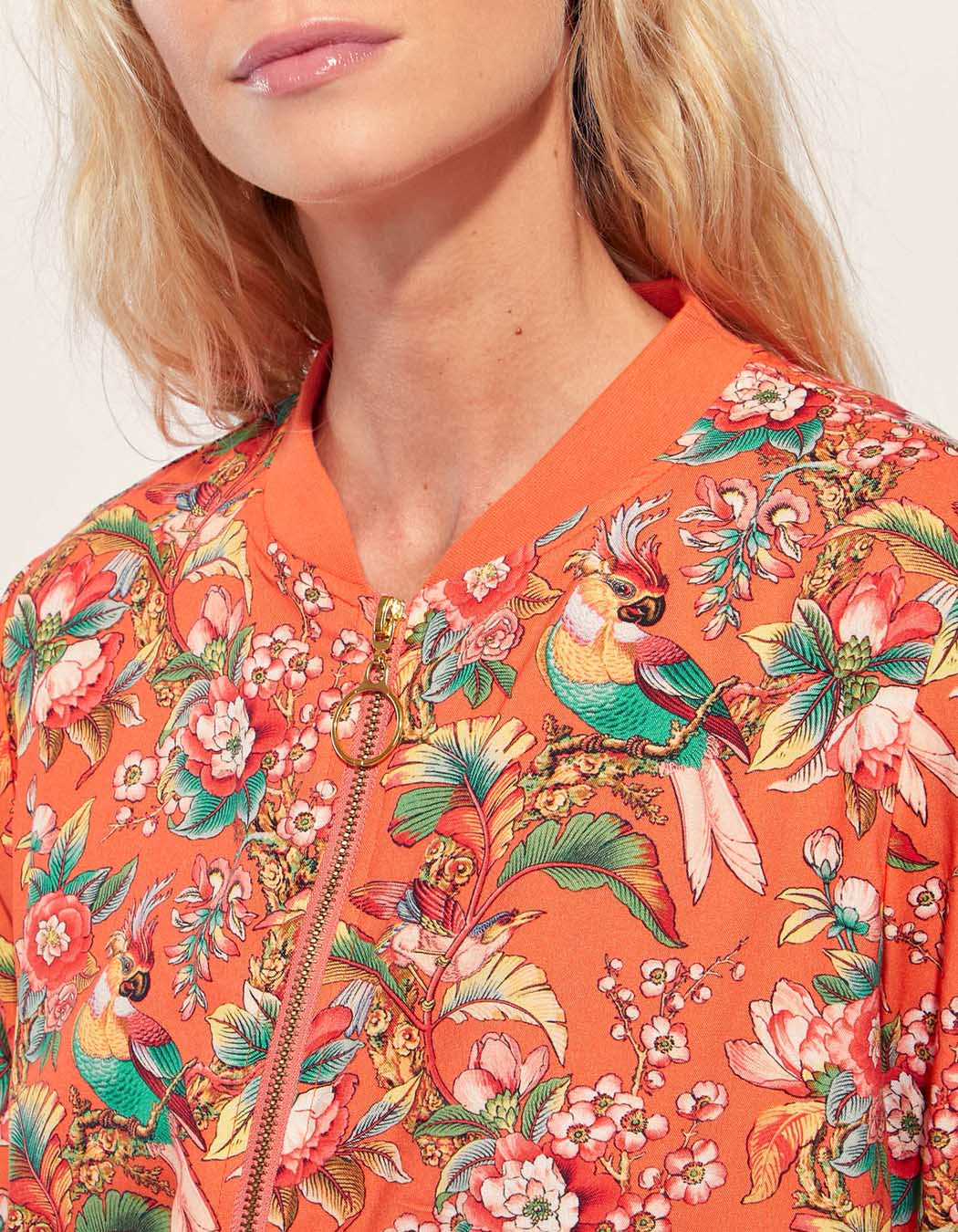 Veste teddy imprimée zippée ONEIDA