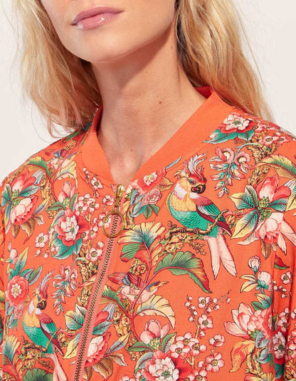 Veste teddy imprimée zippée ONEIDA