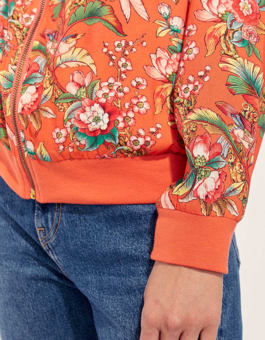 Veste teddy imprimée zippée ONEIDA