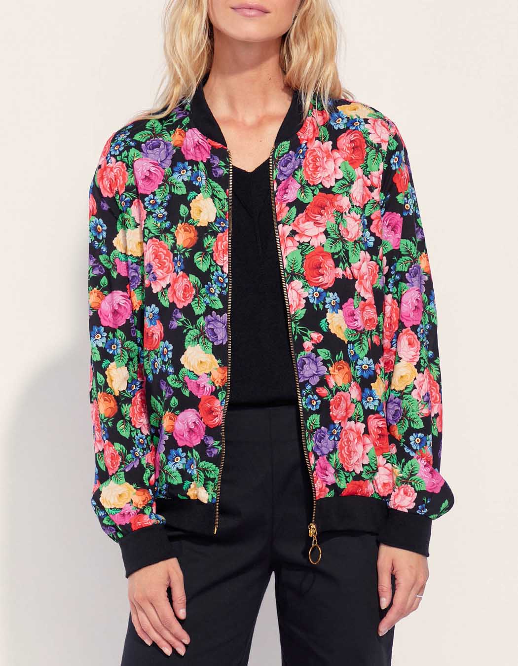 Veste teddy imprimée zippée ONEIDA