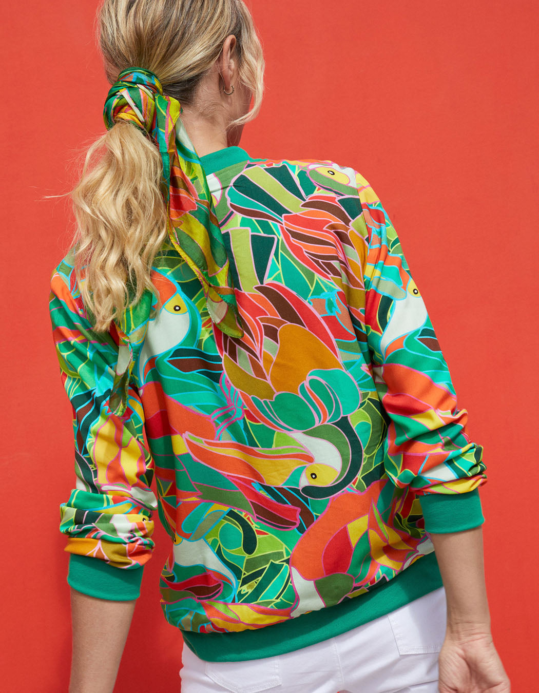 Veste teddy zippée imprimée Ecovero ONEIDA