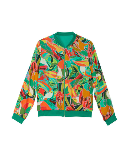 Veste teddy zippée imprimée Ecovero ONEIDA