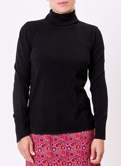 Pull maille col roulé uni BHOLA
