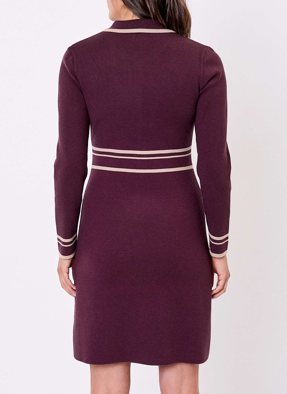 Robe maille compacte col chemisier MARGAUX