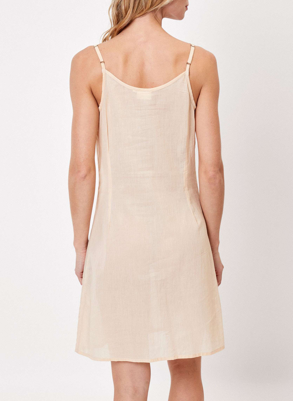 Dessous de robe en voile de coton bio unie FIONA