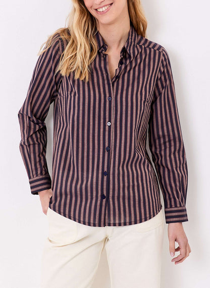 Chemise rayée droite voile de coton bio FEBINY