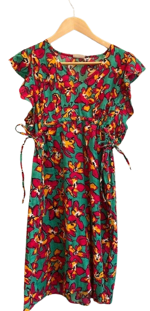 ROBE COURTE DOUBLE GAZE DE COTON