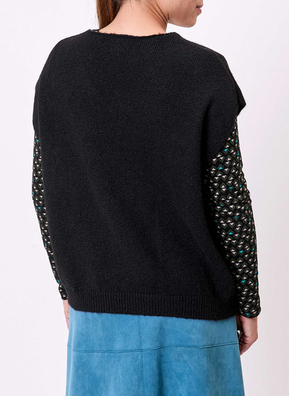 Pull tricot sans manche uni DAKILA