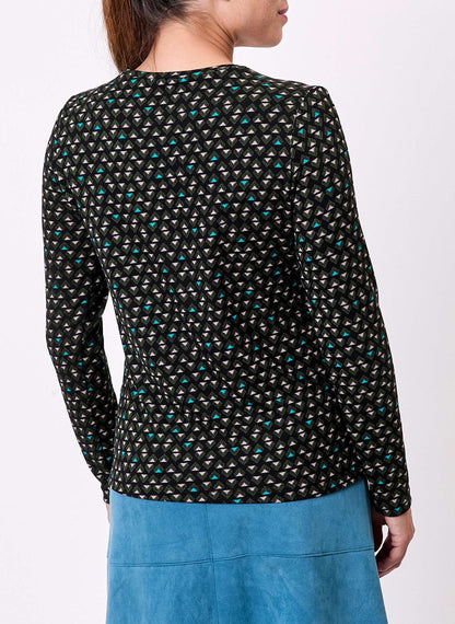 T-shirt imprimé fluide col V maille ORVAR
