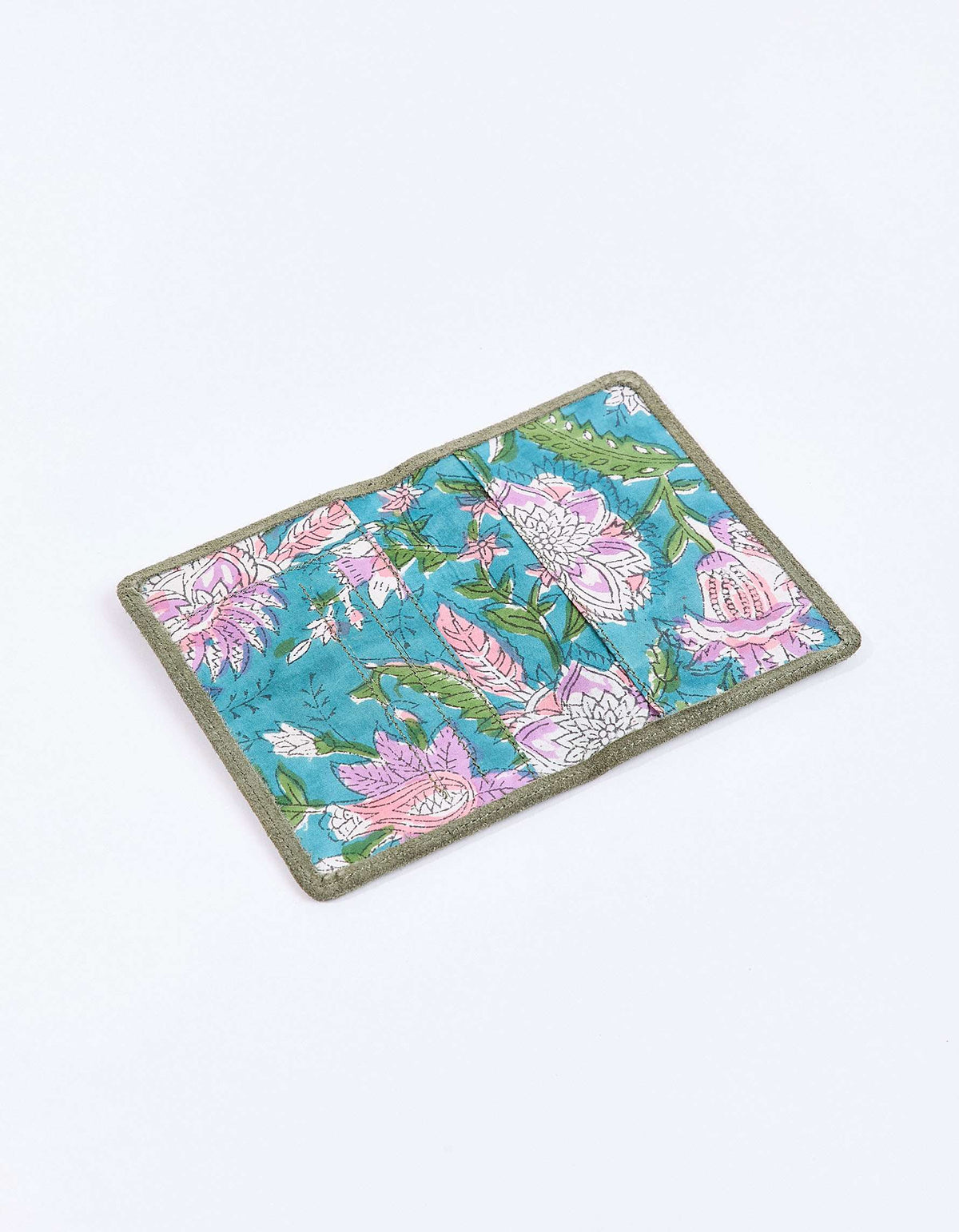 Pochette passeport en Suède de cuir VATA