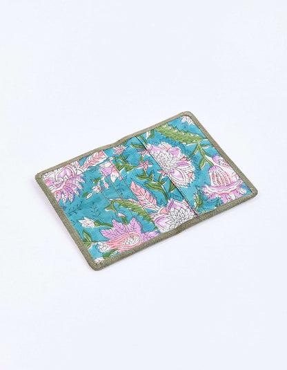 Pochette passeport en Suède de cuir VATA