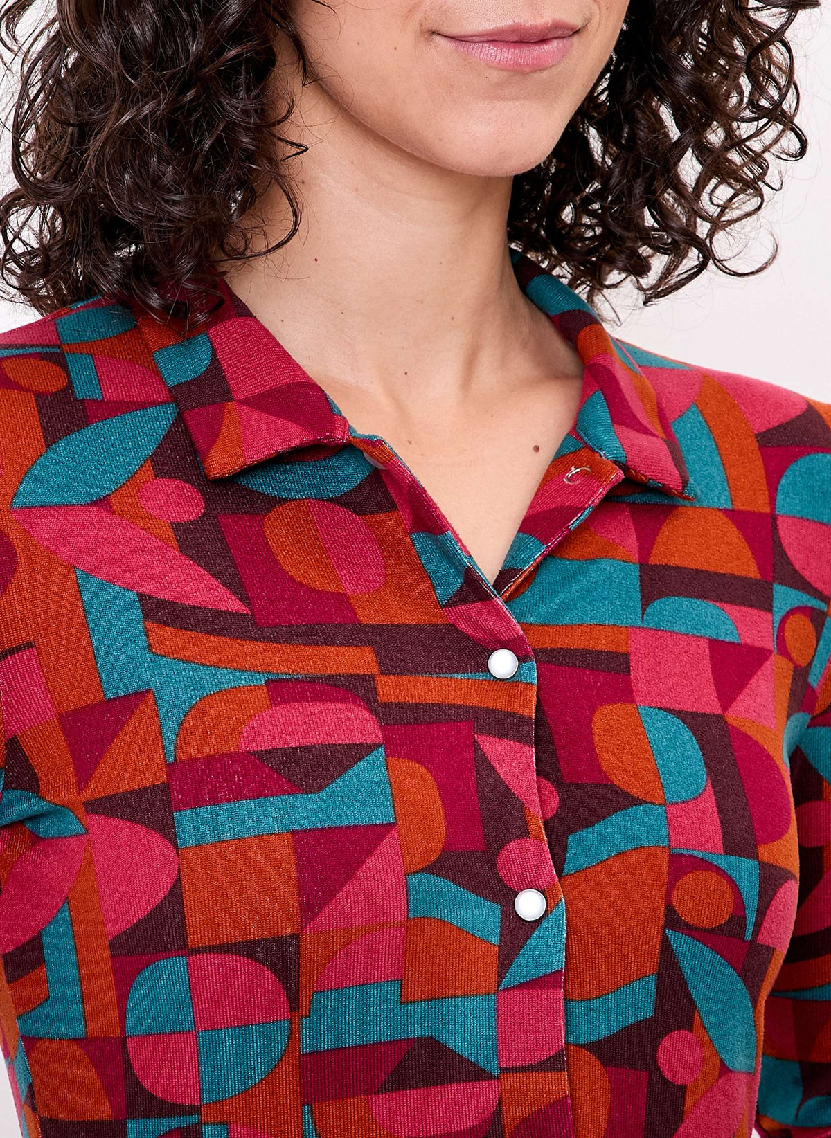 Robe chemise maille fluide imprimée SANDA