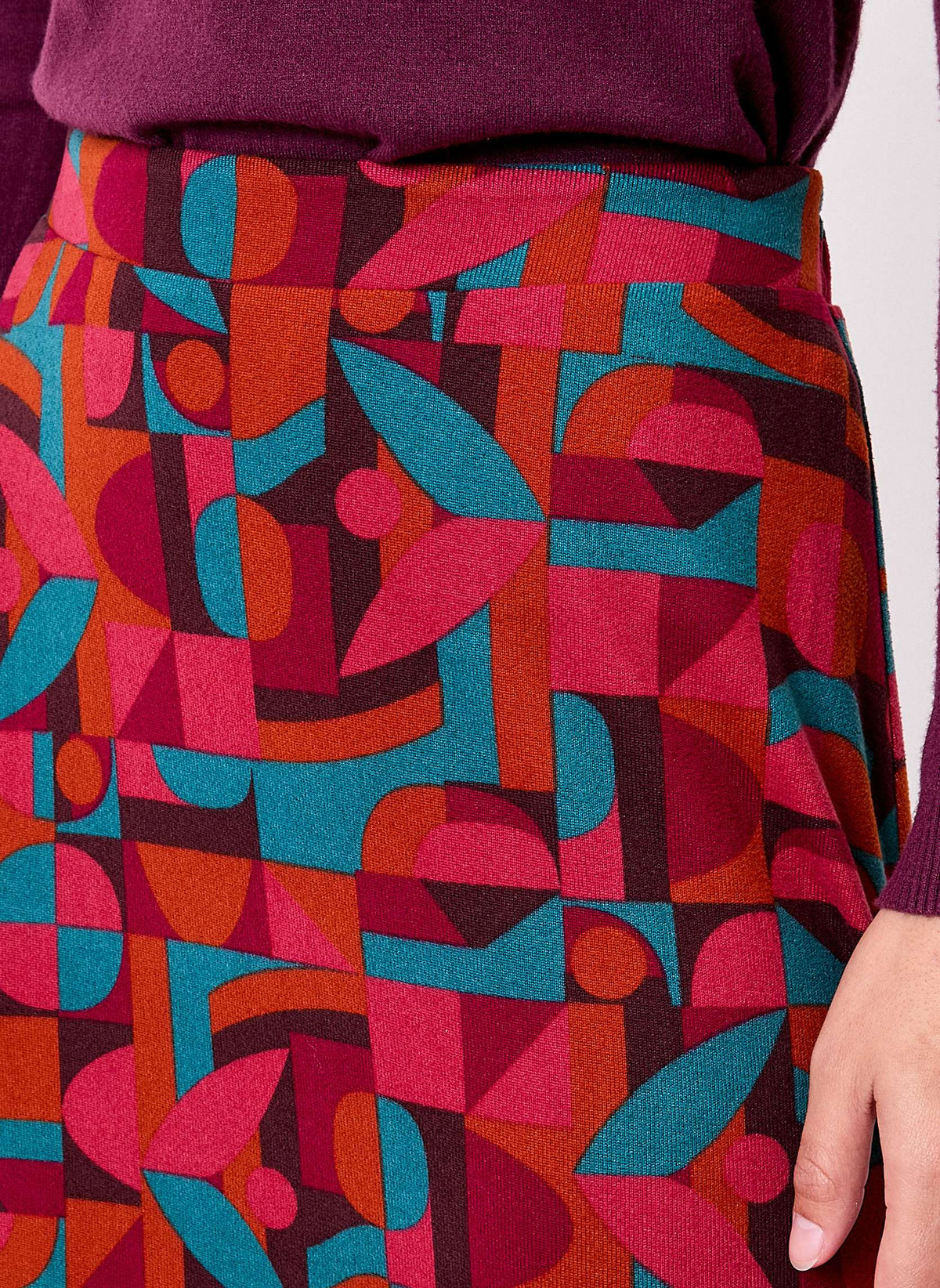 Jupe midi maille fluide ESTER