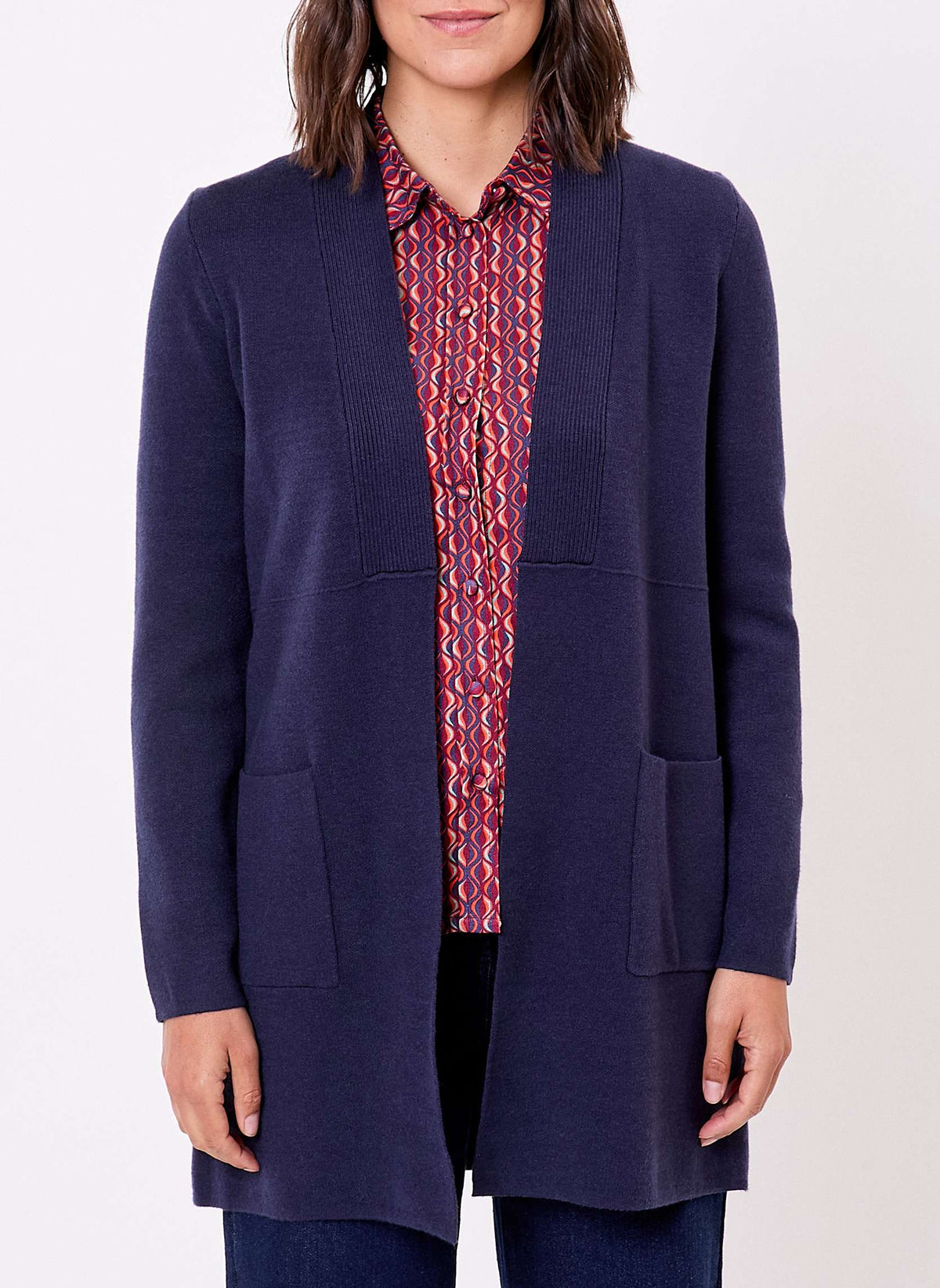 Gilet long en maille SACHEON