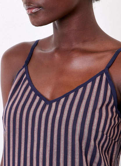 Robe coton bio imprimé fines bretelles IONA