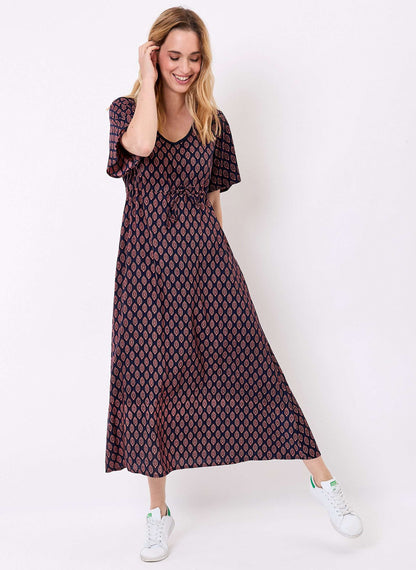 Robe longue imprimée fluide PEARLY